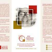 Convocatoria a XIV Coloquio y Festival Nicolás Guillén